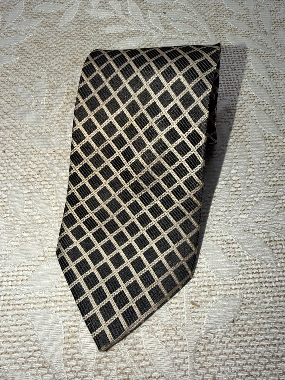 JOSEPH & FEISS silk men tie Metalic Geometric Squares
